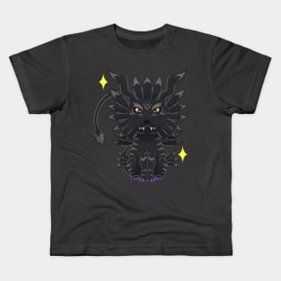 Dark digital wolf Kids T-Shirt